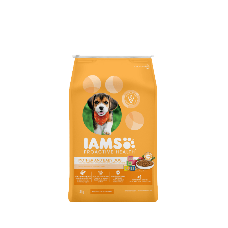 Mother Puppy Dog Food Rich In Omega 3 DHA For Healthy Cognition and Trainability by IAMS Singapore